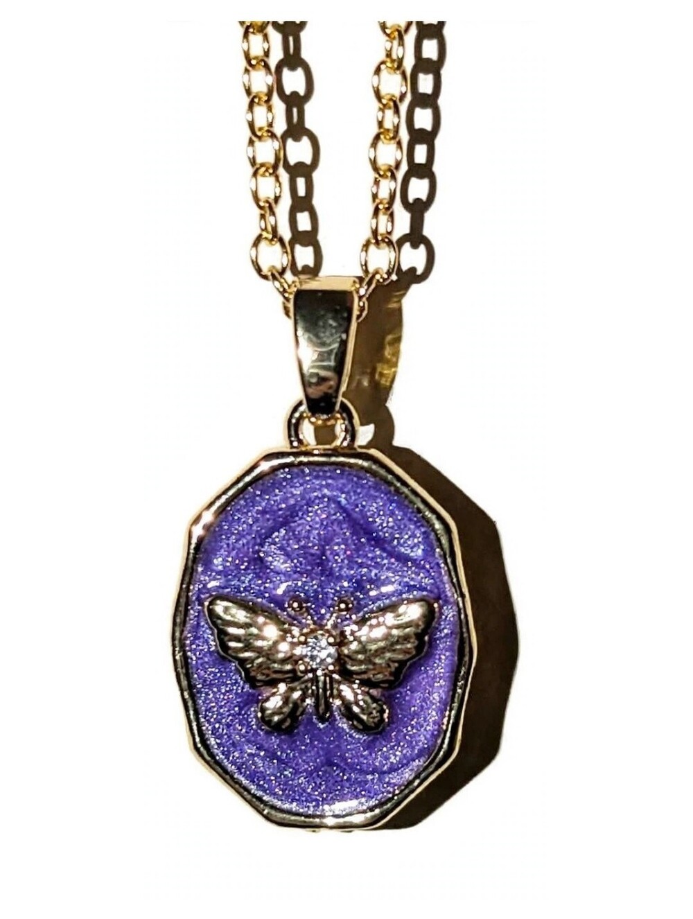 Gold Plated Sterling Silver Butterfly Necklace